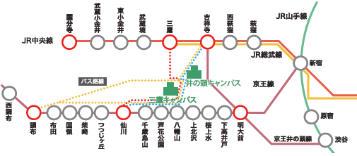 キャンパスアクセスマップ